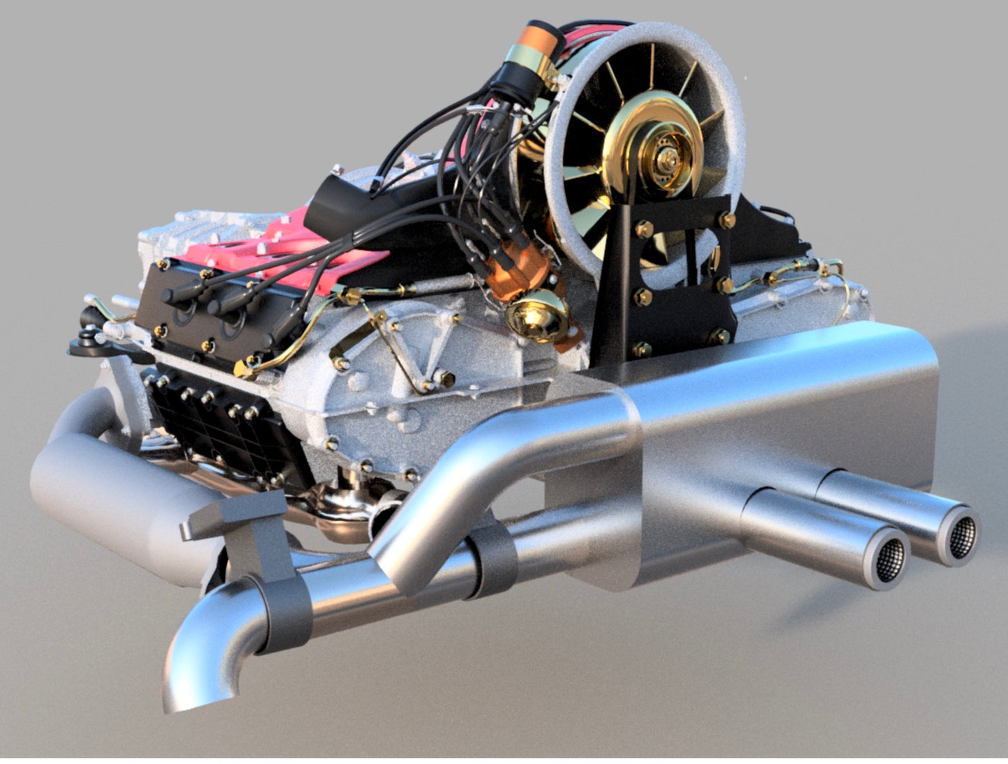 1-IN GTk Active Muffler for Air-cooled Porsches