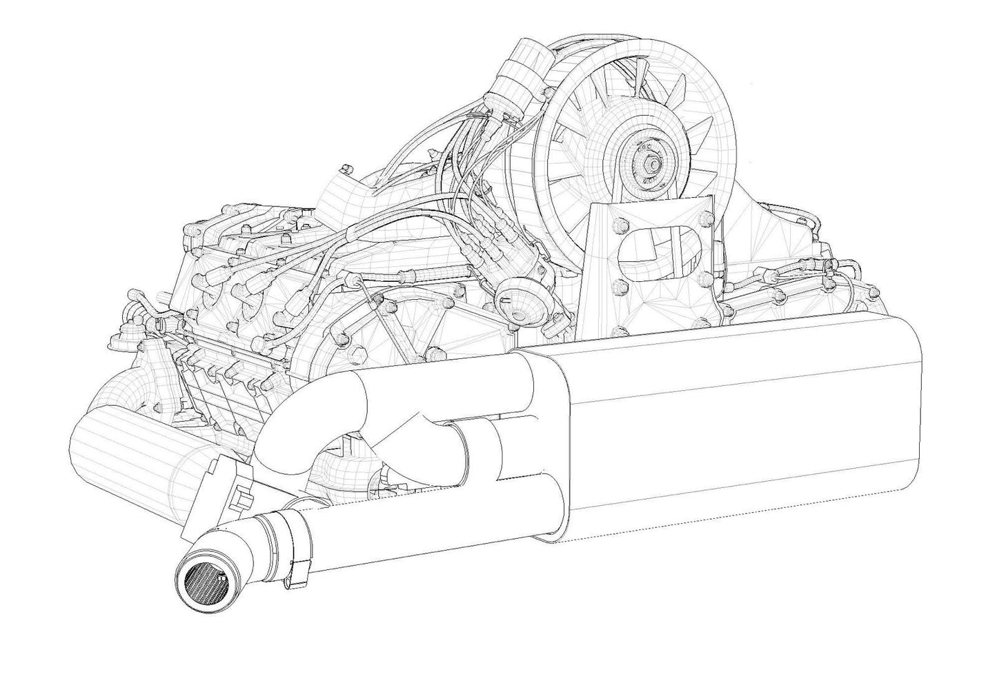 1-IN GTk Active Muffler for Air-cooled Porsches