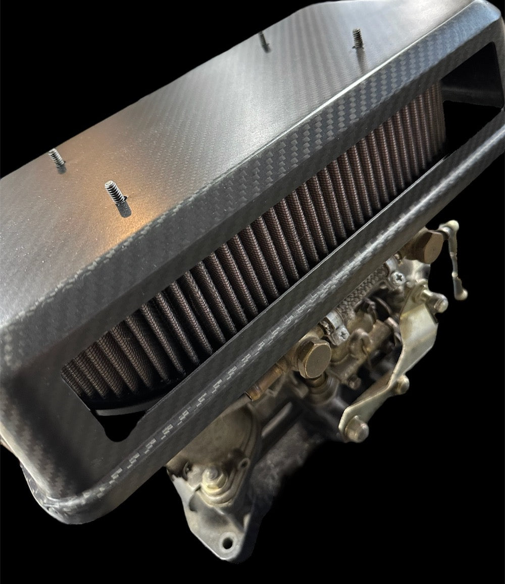 Carbon Fiber Air Cleaner Covers Pair (Porsche Carbs/Weber/ITB)