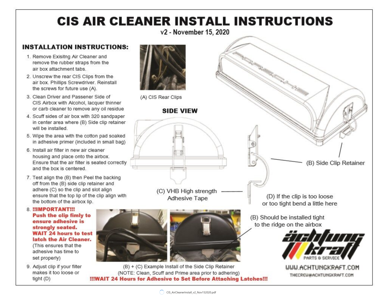 CIS Porsche 911 Air Filter Cover - Real Carbon Fiber
