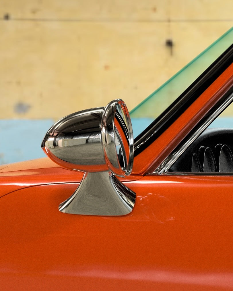 NEW! Aero Bullet Mirror — Longhood/Universal 3.0 (Porsche 911 912 914 Backdate 1965–1974, 20–71 mm)