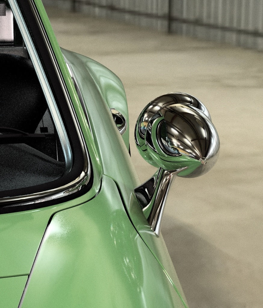 NEW! Aero Bullet Mirror — Longhood/Universal 3.0 (Porsche 911 912 914 Backdate 1965–1974, 20–71 mm)