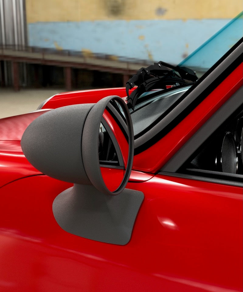 NEW! Achtung Kraft Aero Bullet Mirror // Flag Mount // From 1975 thru 1998 Porsche 911