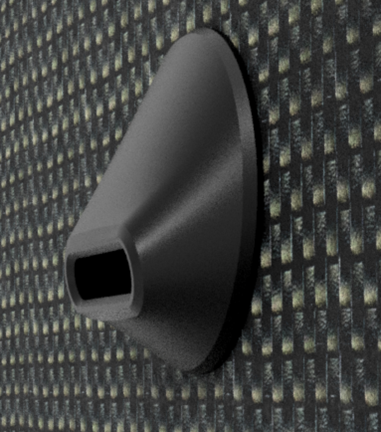 RS DOOR PULL (PAIR) - CNC BLACK Satin Finish ALUMINUM