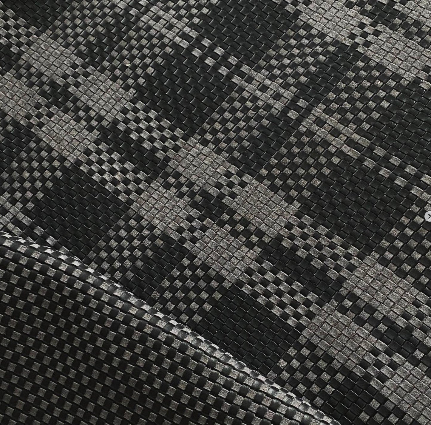 REAL Woven Leather - Solid and Custom Patterns (Tartan, Houndstooth, Custom)