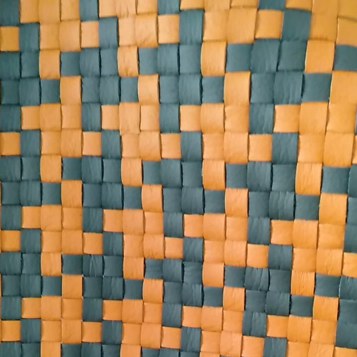 Woven Orange and Gray Fabric