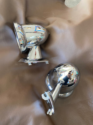 Pair of Chrome Plated Bullet Mirrors - Mounts to fit 911s 1965-1988