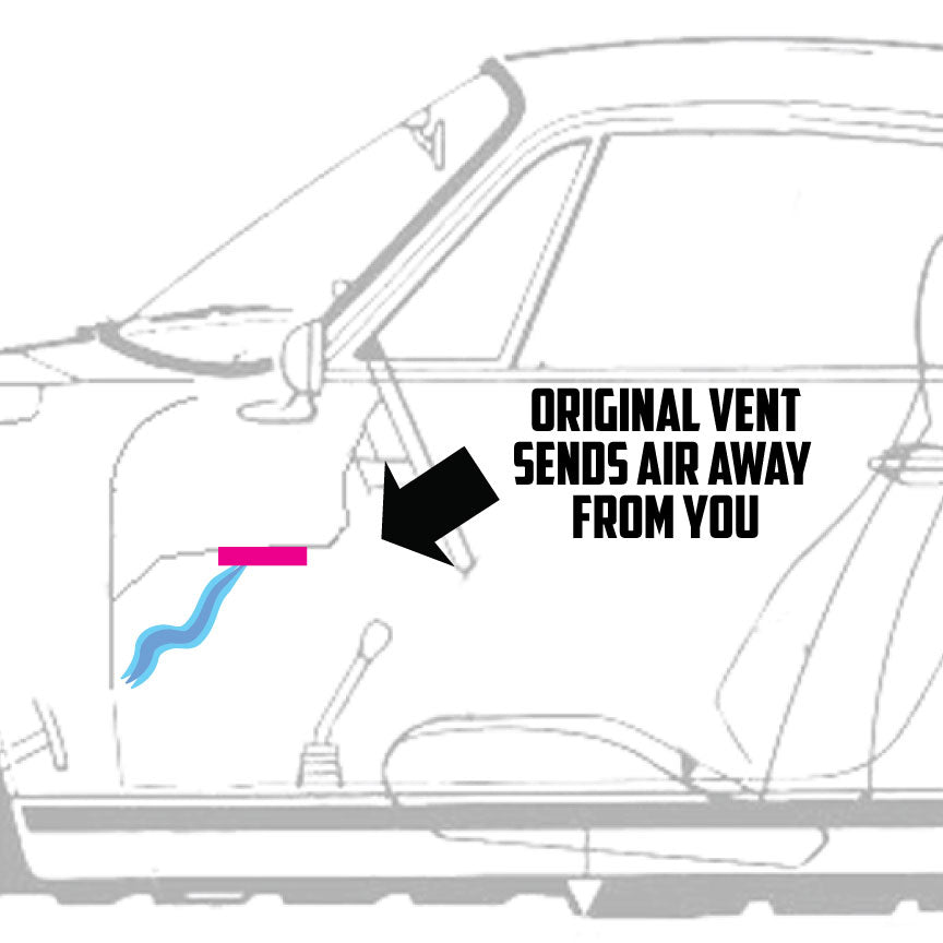 Kool'n Duct - 911 Under dash duct for better air flow - SOLD ONE (1) PER ORDER