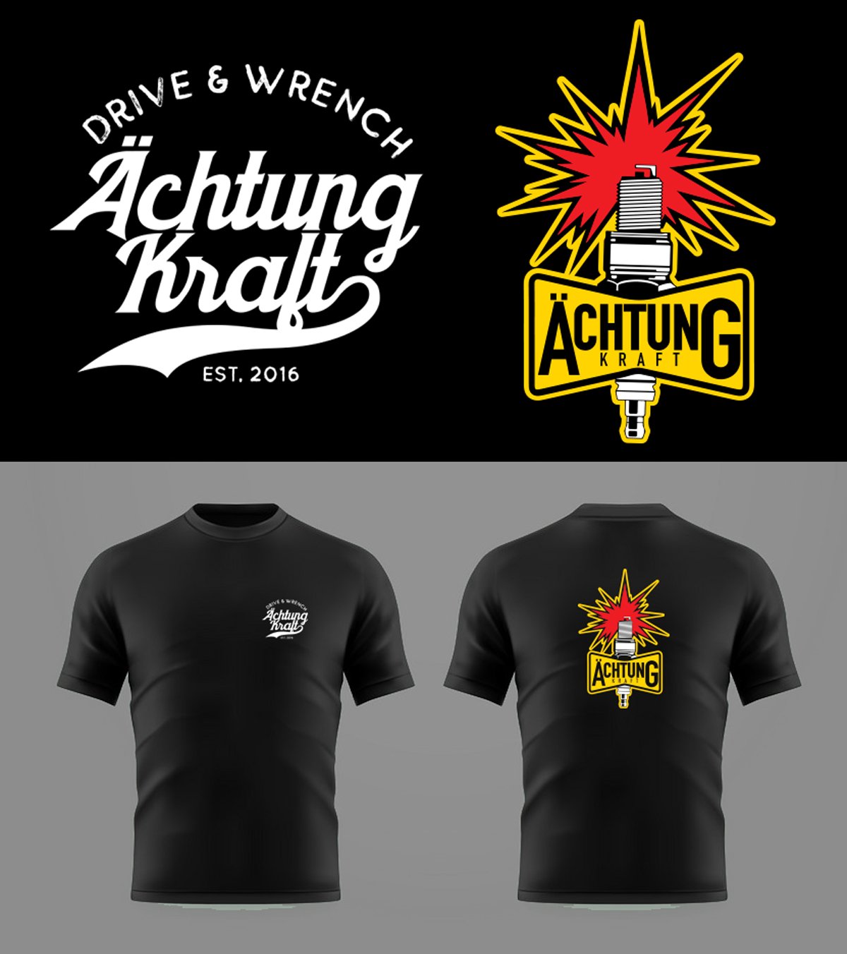 ACHTUNG KRAFT - SPARK PLUG CREW SHIRT