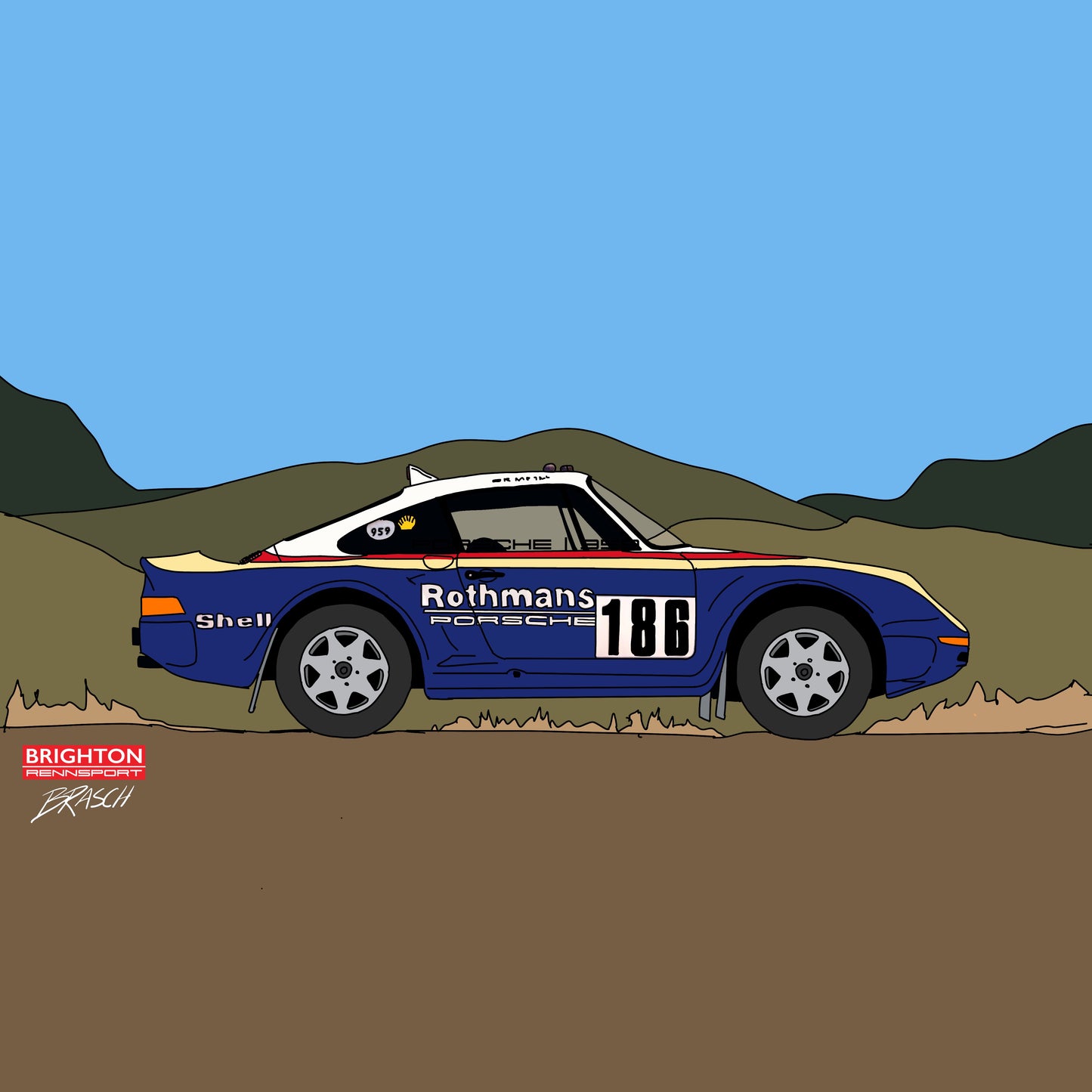 Porsche 959 Rothmans Rally Car